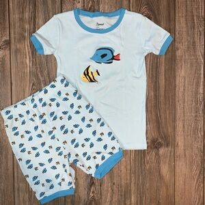 NEW Leveret Fish pajamas Shorts and Tee Soft Size 8